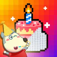 Wolfoo Birthday Pixel Art